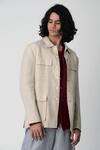 Rajesh Pratap Singh_Beige Handloom Linen Jacket _Online_at_Aza_Fashions