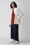 Rajesh Pratap Singh_White Handloom Linen Jacket _Online_at_Aza_Fashions