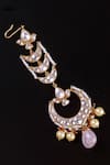 Buy_Osvag India_Gold Plated Polki Embellished Maangtikka _at_Aza_Fashions