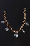 Buy_Osvag India_Gold Plated Crystals Polki And Fluorite Stone Bracelet _at_Aza_Fashions