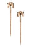 Shop_Outhouse_Gold Plated Crystals Sylphina Ziptail Long Earrings _at_Aza_Fashions