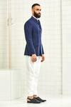 Rajesh Pratap Singh_Blue Handloom Wool Bandhgala _Online_at_Aza_Fashions