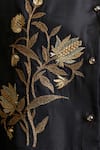 Shop_Sue Mue_Black Silk Shirt Collar Embroidered _Online_at_Aza_Fashions