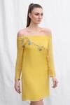 Buy_AMRTA by GUNEET KONDAL_Yellow 100% Georgette And Lining 100% Darner Dragon Fly Dress _Online_at_Aza_Fashions