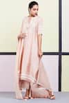 Buy Sue Mue Pink Round Embroidered Kurta Set at Aza Fashions Buy_Sue Mue_Pink Round Embroidered Kurta Set _at_Aza_Fashions