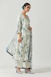 Buy_Label Earthen_Ivory Cotton Mul Floral Print Kurta Set_Online_at_Aza_Fashions