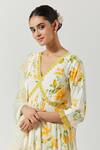 Shop_Label Earthen_Ivory Cotton Mul Floral Print Anarkali Set_Online_at_Aza_Fashions