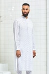 Buy Rajesh Pratap Singh White Cotton Textured Kurta Set at Aza Fashions Buy_Rajesh Pratap Singh_White Cotton Textured Kurta Set _at_Aza_Fashions