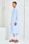 Buy_Rajesh Pratap Singh_Blue Cotton Pintuck Kurta Set _Online_at_Aza_Fashions