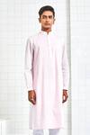 Buy_Rajesh Pratap Singh_Pink Cotton Pintuck Kurta Set _at_Aza_Fashions