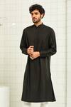 Buy Rajesh Pratap Singh Black Viscose Textured Kurta Set at Aza Fashions Buy_Rajesh Pratap Singh_Black Viscose Textured Kurta Set _at_Aza_Fashions