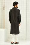 Shop Rajesh Pratap Singh Black Viscose Textured Kurta Set at Aza Fashions Shop_Rajesh Pratap Singh_Black Viscose Textured Kurta Set _at_Aza_Fashions