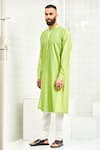 Buy Rajesh Pratap Singh Green Viscose Textured Kurta Set Online at Aza Fashions Buy_Rajesh Pratap Singh_Green Viscose Textured Kurta Set _Online_at_Aza_Fashions