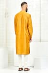 Shop_Rajesh Pratap Singh_Yellow Viscose Textured Kurta Set _at_Aza_Fashions