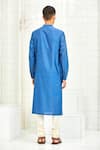Shop Rajesh Pratap Singh Blue Viscose Pleated Kurta Set at Aza Fashions Shop_Rajesh Pratap Singh_Blue Viscose Pleated Kurta Set _at_Aza_Fashions