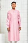 Buy Rajesh Pratap Singh Pink Viscose Embroidered Kurta Set at Aza Fashions Buy_Rajesh Pratap Singh_Pink Viscose Embroidered Kurta Set _at_Aza_Fashions