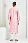 Shop Rajesh Pratap Singh Pink Viscose Embroidered Kurta Set at Aza Fashions Shop_Rajesh Pratap Singh_Pink Viscose Embroidered Kurta Set _at_Aza_Fashions