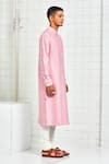 Rajesh Pratap Singh Pink Viscose Embroidered Kurta Set Online at Aza Fashions Rajesh Pratap Singh_Pink Viscose Embroidered Kurta Set _Online_at_Aza_Fashions