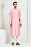 Buy Rajesh Pratap Singh Pink Viscose Embroidered Kurta Set Online at Aza Fashions Buy_Rajesh Pratap Singh_Pink Viscose Embroidered Kurta Set _Online_at_Aza_Fashions