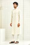 Buy Rajesh Pratap Singh White Viscose Embroidered Kurta Set Online at Aza Fashions Buy_Rajesh Pratap Singh_White Viscose Embroidered Kurta Set _Online_at_Aza_Fashions