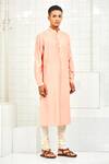 Rajesh Pratap Singh_Blue Viscose Textured Kurta Set _Online_at_Aza_Fashions