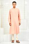 Buy_Rajesh Pratap Singh_Blue Viscose Textured Kurta Set _Online_at_Aza_Fashions