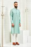 Rajesh Pratap Singh Blue Viscose Embroidered Kurta Set Online at Aza Fashions Rajesh Pratap Singh_Blue Viscose Embroidered Kurta Set _Online_at_Aza_Fashions