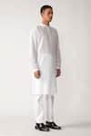Rajesh Pratap Singh_White Cotton Barsam Handwoven Kurta Set _Online_at_Aza_Fashions