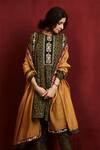 Buy_Sue Mue_Green Cotton Ajrakh Print Anarkali Set _Online_at_Aza_Fashions