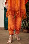 Shop_Twenty Nine_Orange Crushed Bandhani Hoodie_Online_at_Aza_Fashions