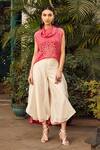 Buy_Twenty Nine_Red Bandhani Pattern Asymmetric Top_Online_at_Aza_Fashions