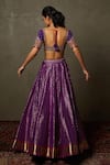 RI.Ritu Kumar_Purple Blouse Chinon, Dupatta Organza, Lehenga Banaras Bridal Set _Online_at_Aza_Fashions
