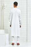 Shop_Rajesh Pratap Singh_White Cotton Textured Kurta Set _at_Aza_Fashions