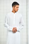 Shop_Rajesh Pratap Singh_White Cotton Textured Kurta Set _Online_at_Aza_Fashions