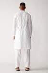 Shop_Rajesh Pratap Singh_White Cotton Pawta Pintuck Kurta Set _at_Aza_Fashions
