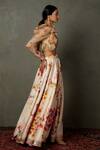 Buy_RI.Ritu Kumar_Off White Viscose And Silk Star Olivia Embroidered Ruffle Blouse And Skirt Set _Online_at_Aza_Fashions