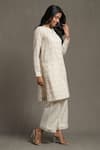 Buy_Ritu Kumar_Beige Cotton Woven Dobby/cotton Flex Self Work Design Shirt Kurta And Palazzo Set _Online_at_Aza_Fashions