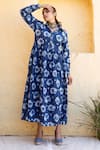 Buy_Gulabo Jaipur_Blue Cotton Zola Floral Pattern Dress_Online_at_Aza_Fashions
