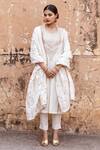 Buy Gulabo Jaipur White Cotton Embroidery, Lace Round Neck Emira Zardozi Hand Kurta Set Online at Aza Fashions Buy_Gulabo Jaipur_White Cotton Embroidery, Lace Round Neck Emira Zardozi Hand Kurta Set _Online_at_Aza_Fashions