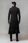 Shop_Paarsh_Black Sherwani Jacquard Kurta Silk Trousers Suiting And Set _at_Aza_Fashions