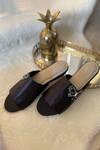 Shop_Modanta Footwear_Black Embroidery Butterfly Patch Flats _at_Aza_Fashions