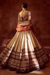 Shop_Tarun Tahiliani_Multi Color Lehenga-silk Dupion Embroidered Tribal Patchwork Kalidar Bridal Set _at_Aza_Fashions