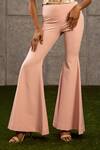 Siddartha Tytler_Peach Knitted Pant _Online_at_Aza_Fashions
