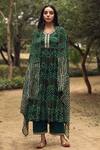 Buy Gulabo Jaipur Green Kurta, Pant And Dupatta Georgette Round Bandhani Print Anarkali Set Online at Aza Fashions Buy_Gulabo Jaipur_Green Kurta, Pant And Dupatta Georgette Round Bandhani Print Anarkali Set _Online_at_Aza_Fashions