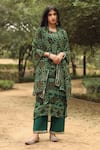 Buy Gulabo Jaipur Green Kurta, Pant And Dupatta Georgette, Slip Round Bandhani Print Set Online at Aza Fashions Buy_Gulabo Jaipur_Green Kurta, Pant And Dupatta Georgette, Slip Round Bandhani Print Set _Online_at_Aza_Fashions