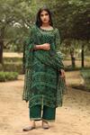 Buy Gulabo Jaipur Green Kurta, Pant And Dupatta Georgette, Slip Round Bandhani Print Set at Aza Fashions Buy_Gulabo Jaipur_Green Kurta, Pant And Dupatta Georgette, Slip Round Bandhani Print Set _at_Aza_Fashions