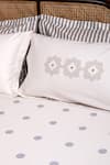 Kyoona_Blue 100% Cotton Printed The Iktara Bedsheet Set _Online_at_Aza_Fashions