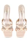 Kaltheos_Cream Embellished Pearls And Bead Hourglass Heels _Online_at_Aza_Fashions