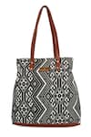 NR BY NIDHI RATHI_Black Woven Jacquard Bag _Online_at_Aza_Fashions