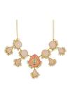 Ishhaara_Multi Color Pearl Embedded Necklace _Online_at_Aza_Fashions